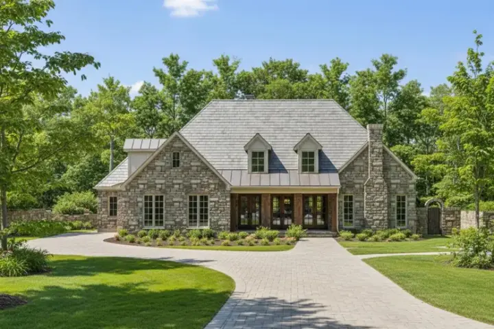 Country house plans 19-1592 - front exterior, 3,633 sq ft, 3 bed, 2 bath house plans | Monster House Plans