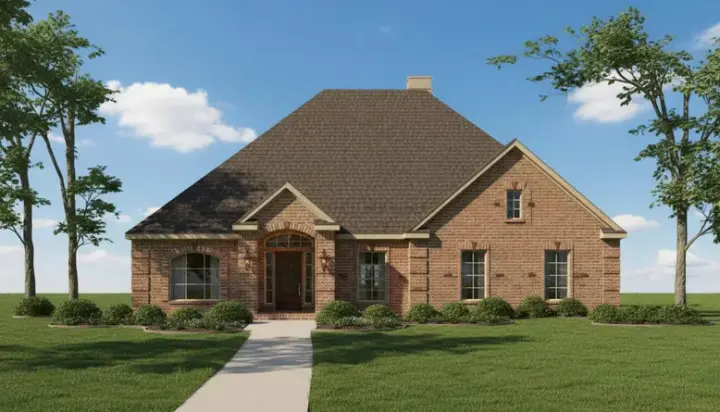 Traditional house plans 19-1599 - front exterior, 2,914 sq ft, 4 bed, 3 bath house plans | Monster House Plans