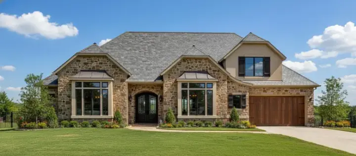 French Country house plans 19-1610 - front exterior, 4,751 sq ft, 5 bed, 4 bath house plans | Monster House Plans
