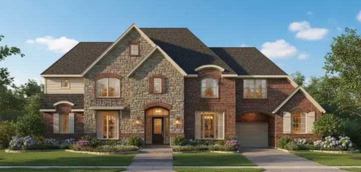 Traditional house plans 19-1616 - front exterior, 4,081 sq ft, 5 bed, 3 bath house plans | Monster House Plans