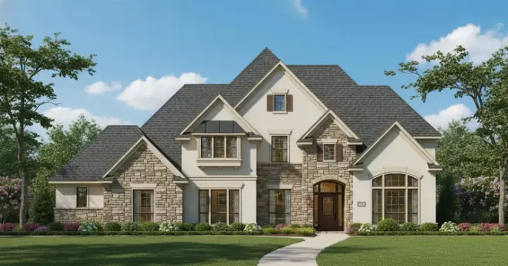 Traditional house plans 19-1618 - front exterior, 4,019 sq ft, 5 bed, 4 bath house plans | Monster House Plans