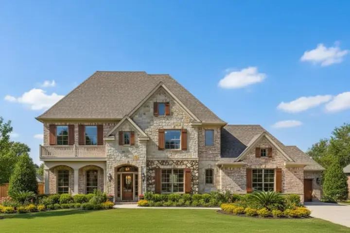 French Country house plans 19-162 - front exterior, 4,070 sq ft, 5 bed, 3 bath house plans | Monster House Plans