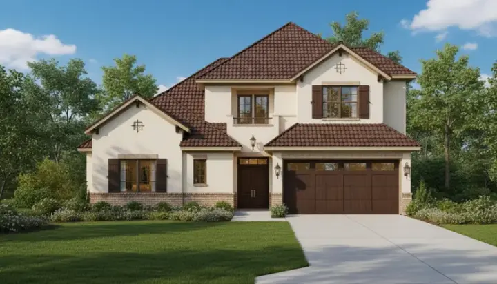Tuscan house plans 19-1624 - front exterior, 3,548 sq ft, 2 bed, 3 bath house plans | Monster House Plans