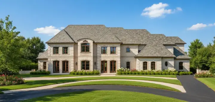 Traditional house plans 19-164 - front exterior, 8,457 sq ft, 5 bed, 7 bath house plans | Monster House Plans