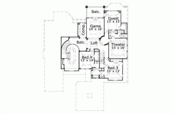 Upper/Second Floor Plan: 19-1645