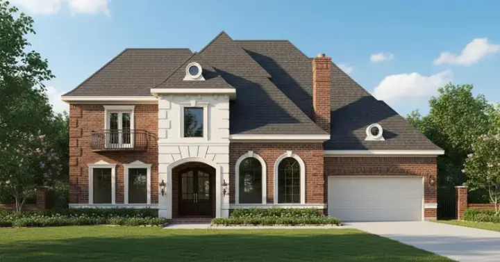 European house plans 19-1656 - front exterior, 5,514 sq ft, 6 bed, 5 bath house plans | Monster House Plans