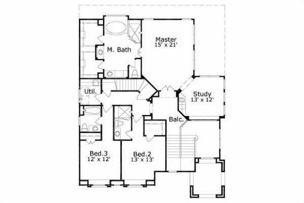 Upper/Second Floor Plan: 19-1666