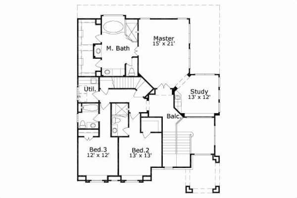 Upper/Second Floor Plan: 19-1668