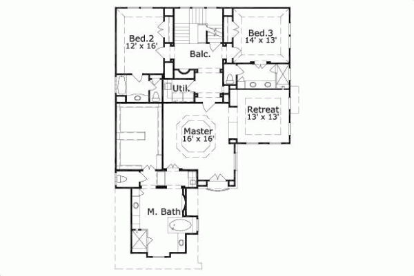 Upper/Second Floor Plan: 19-1676