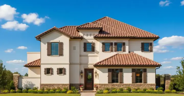 Tuscan house plans 19-1687 - front exterior, 3,526 sq ft, 4 bed, 3 bath house plans | Monster House Plans