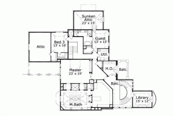 Upper/Second Floor Plan: 19-169