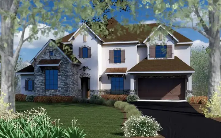 European house plans 19-1694 - front exterior, 4,783 sq ft, 4 bed, 3 bath house plans | Monster House Plans
