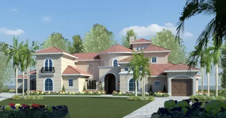 European house plans 19-1699 - front exterior, 10,526 sq ft, 4 bed, 5 bath house plans | Monster House Plans