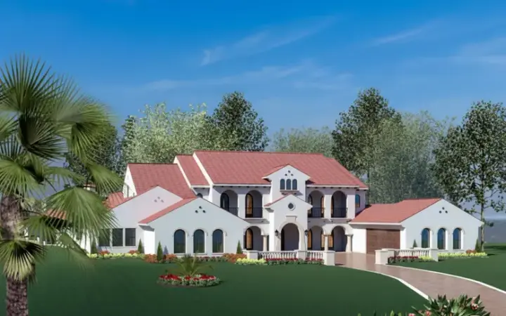 Mediterranean house plans 19-1705 - front exterior, 11,133 sq ft, 5 bed, 6 bath house plans | Monster House Plans