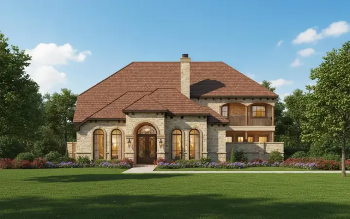 Traditional house plans 19-171 - front exterior, 3,887 sq ft, 3 bed, 3 bath house plans | Monster House Plans