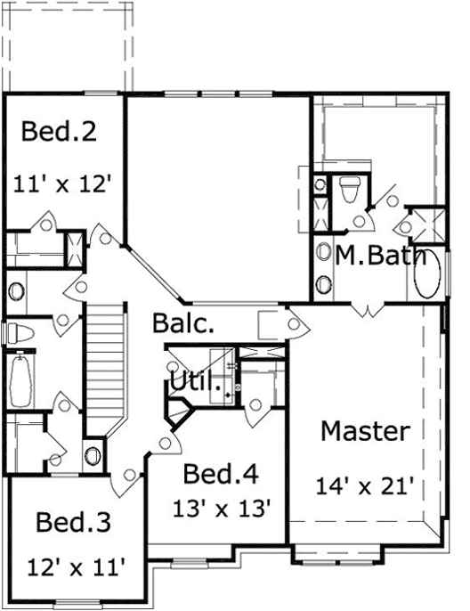 Upper/Second Floor Plan: 19-1711