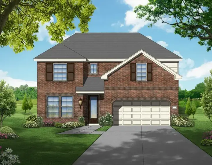 Traditional house plans 19-1716 - front exterior, 2,409 sq ft, 4 bed, 2 bath house plans | Monster House Plans
