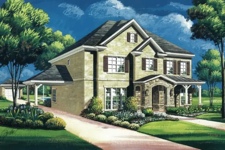 Traditional house plans 19-1721 - front exterior, 4,339 sq ft, 5 bed, 3 bath house plans | Monster House Plans