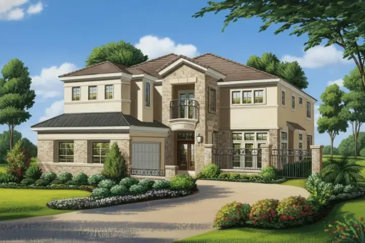 Traditional house plans 19-1732 - front exterior, 3,436 sq ft, 3 bed, 3 bath house plans | Monster House Plans