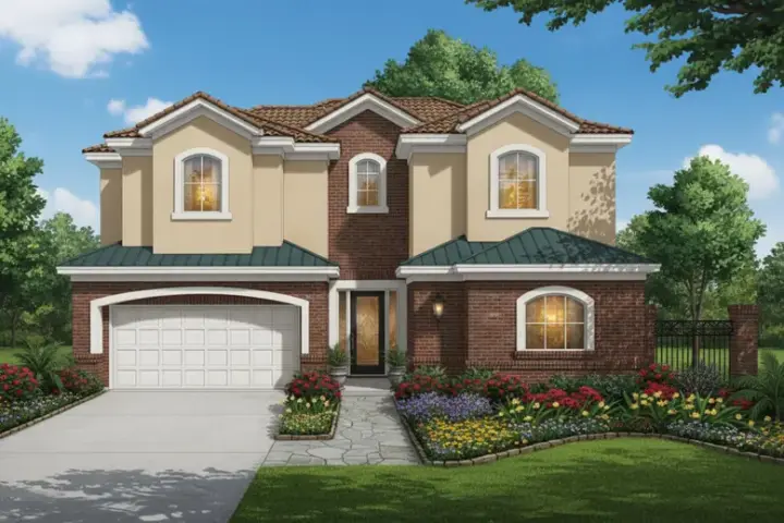 Traditional house plans 19-1742 - front exterior, 3,330 sq ft, 4 bed, 3 bath house plans | Monster House Plans