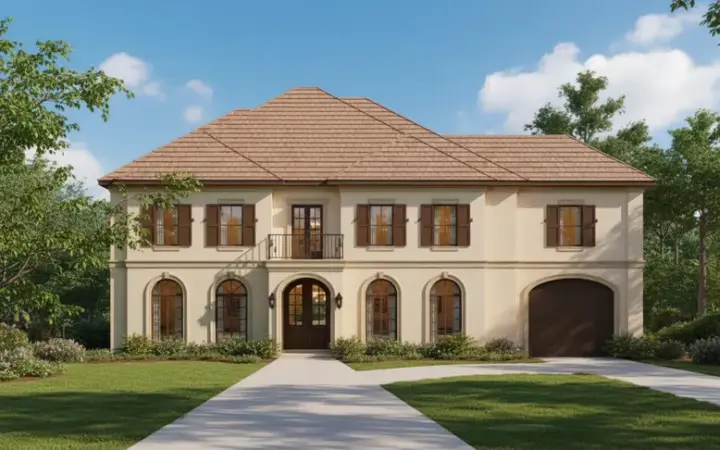 Traditional house plans 19-176 - front exterior, 5,298 sq ft, 5 bed, 5 bath house plans | Monster House Plans