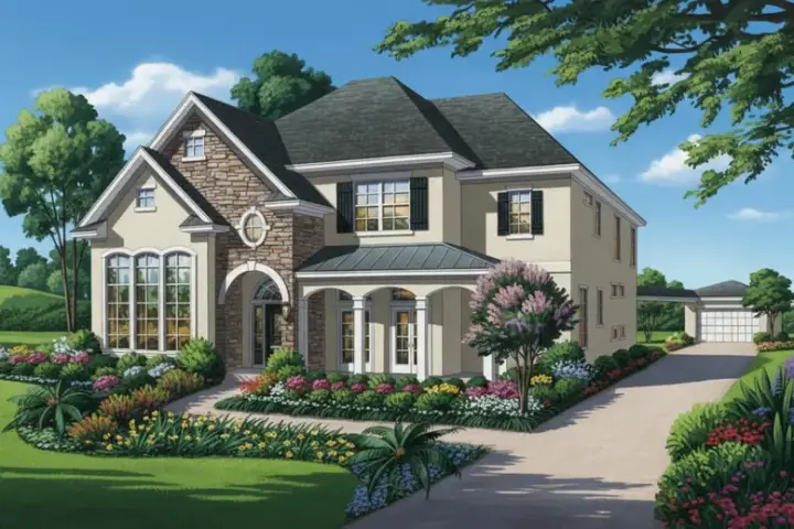 Southern house plans 19-1760 - front exterior, 3,967 sq ft, 4 bed, 3 bath house plans | Monster House Plans