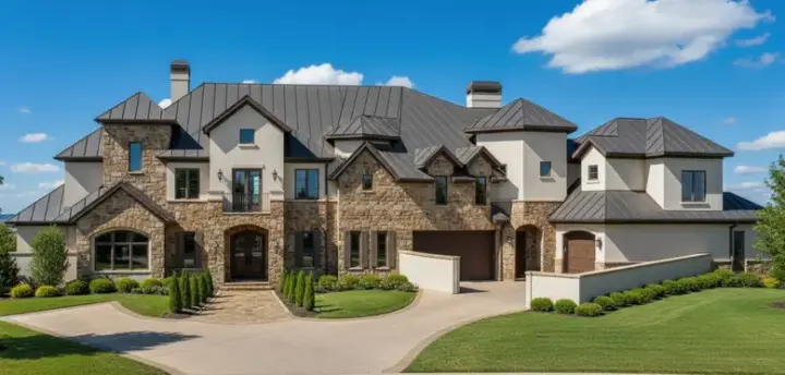 Tuscan house plans 19-177 - front exterior, 6,251 sq ft, 5 bed, 5 bath house plans | Monster House Plans
