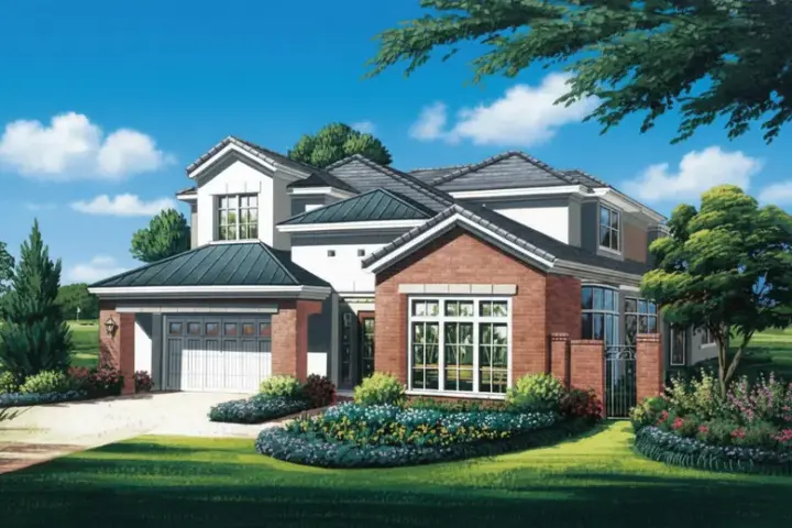 Traditional house plans 19-1770 - front exterior, 3,234 sq ft, 4 bed, 3 bath house plans | Monster House Plans