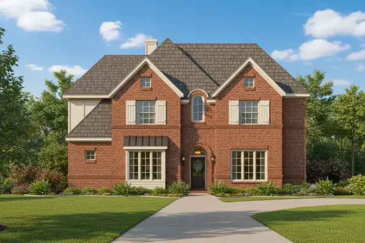 Traditional house plans 19-1804 - front exterior, 3,465 sq ft, 4 bed, 4 bath house plans | Monster House Plans