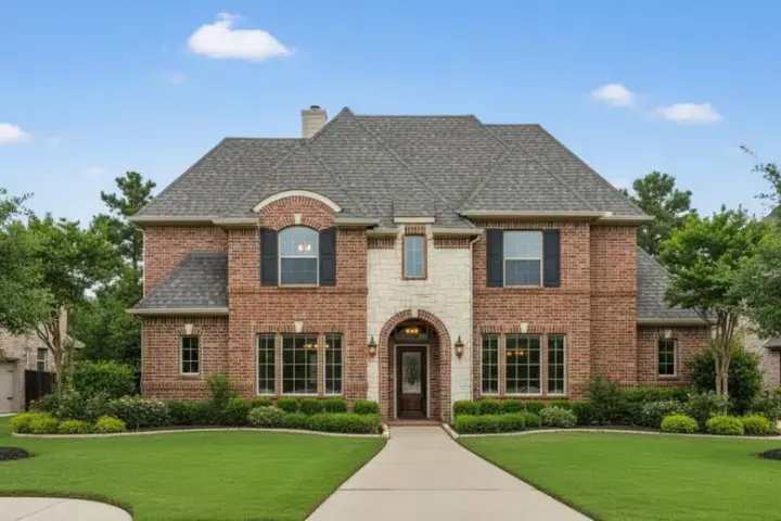 French Country house plans 19-1805 - front exterior, 3,465 sq ft, 4 bed, 4 bath house plans | Monster House Plans