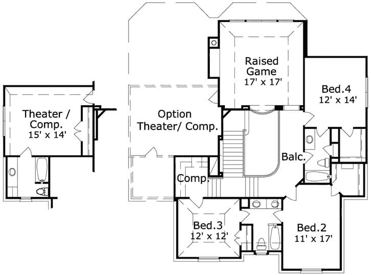 Upper/Second Floor Plan: 19-1805