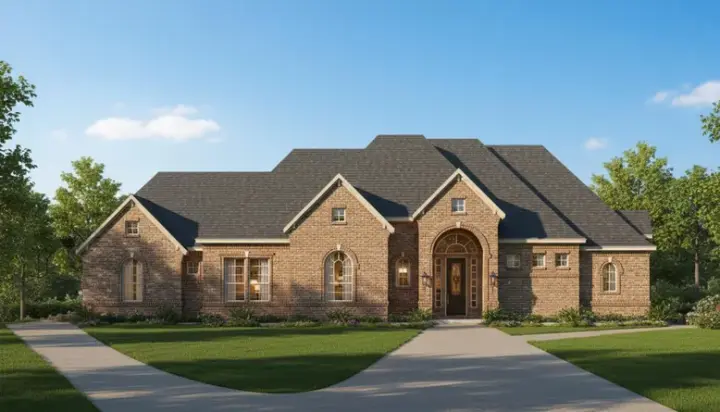 Traditional house plans 19-1808 - front exterior, 3,136 sq ft, 4 bed, 3 bath house plans | Monster House Plans