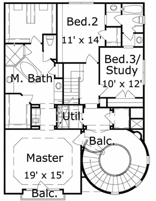 Upper/Second Floor Plan: 19-1816