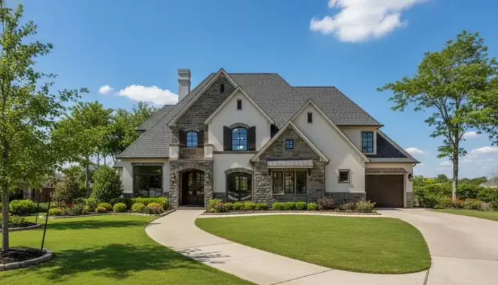 French Country house plans 19-1831 - front exterior, 3,885 sq ft, 4 bed, 4 bath house plans | Monster House Plans