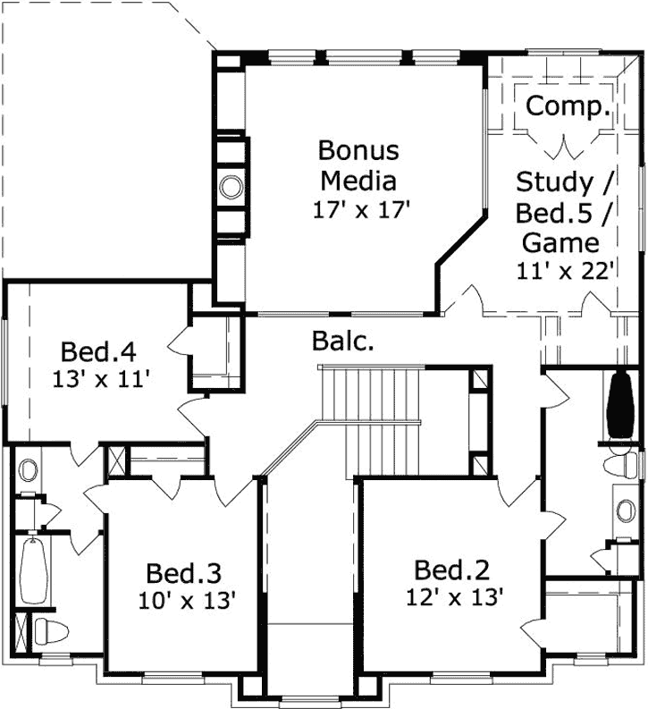 Upper/Second Floor Plan: 19-1833
