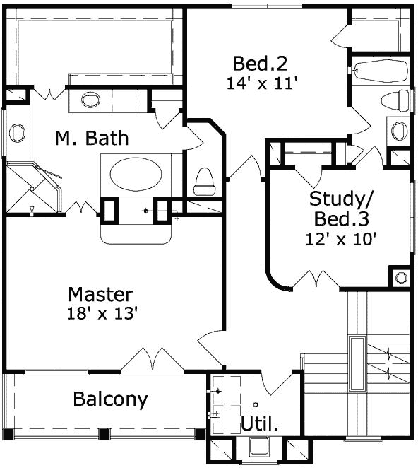 Upper/Second Floor Plan: 19-1845