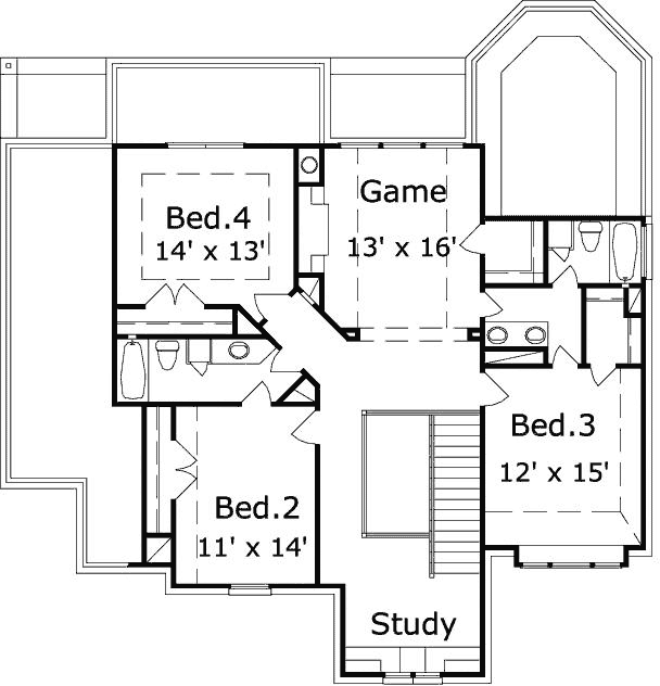 Upper/Second Floor Plan: 19-1854