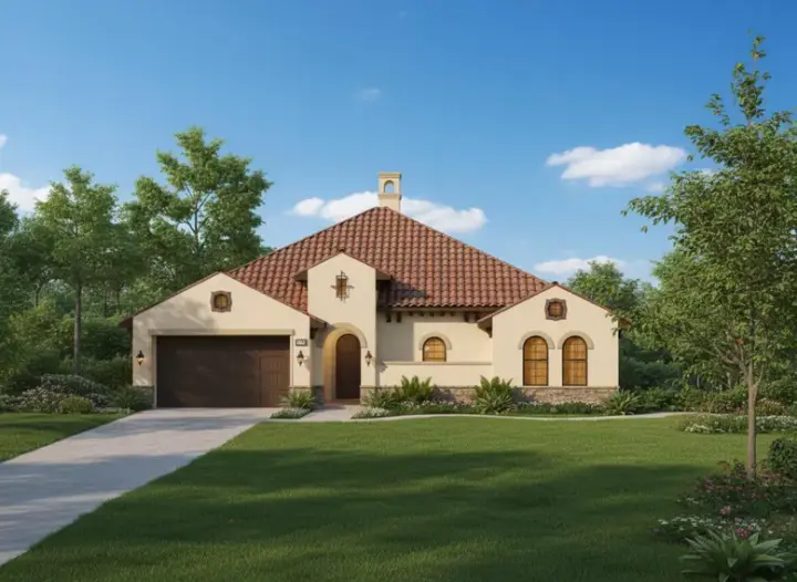 Mediterranean house plans 19-1856 - front exterior, 3,216 sq ft, 3 bed, 3 bath house plans | Monster House Plans