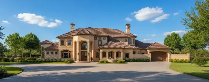 Mediterranean house plans 19-1882 - front exterior, 6,698 sq ft, 5 bed, 5 bath house plans | Monster House Plans