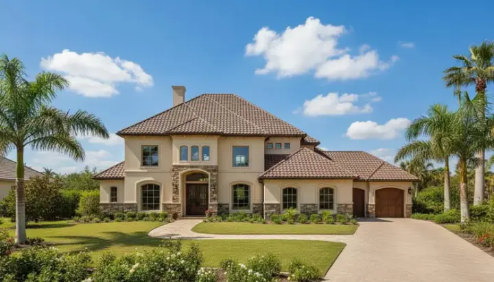 Mediterranean house plans 19-1884 - front exterior, 4,506 sq ft, 5 bed, 5 bath house plans | Monster House Plans