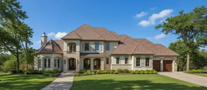 Traditional house plans 19-189 - front exterior, 4,552 sq ft, 4 bed, 4 bath house plans | Monster House Plans