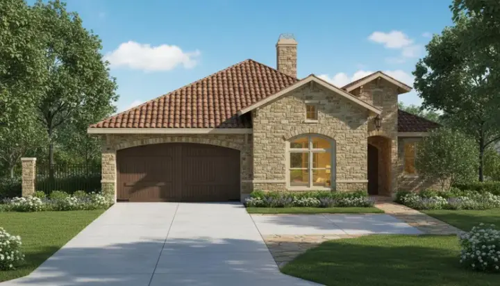 Mediterranean house plans 19-1893 - front exterior, 2,115 sq ft, 3 bed, 2 bath house plans | Monster House Plans