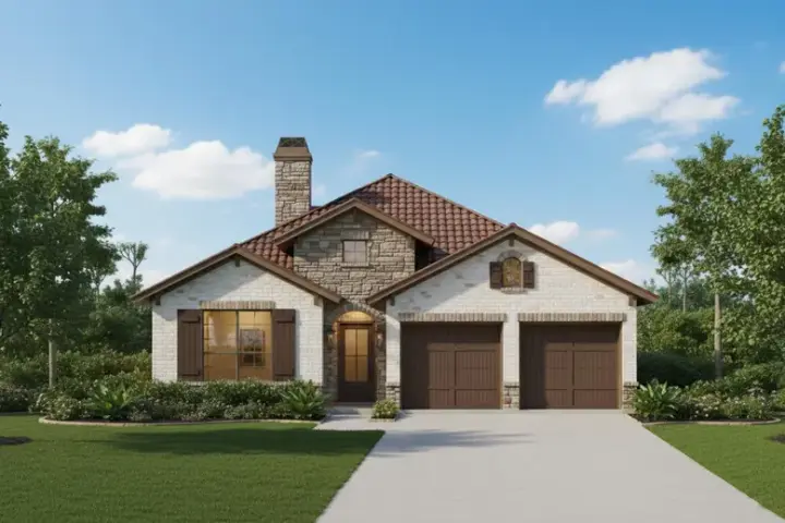 Tuscan house plans 19-1895 - front exterior, 2,193 sq ft, 3 bed, 2 bath house plans | Monster House Plans