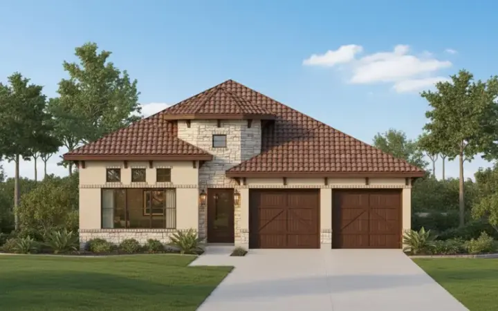Tuscan house plans 19-1896 - front exterior, 2,193 sq ft, 3 bed, 2 bath house plans | Monster House Plans