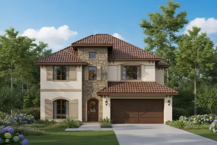 Tuscan house plans 19-1899 - front exterior, 2,966 sq ft, 4 bed, 2 bath house plans | Monster House Plans