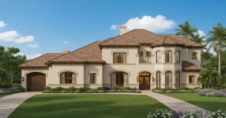 Traditional house plans 19-210 - front exterior, 5,136 sq ft, 5 bed, 3 bath house plans | Monster House Plans