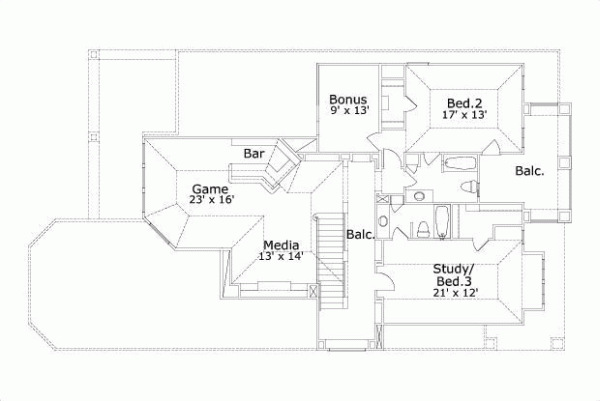 Upper/Second Floor Plan: 19-213