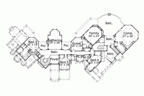 Upper/Second Floor Plan: 19-217