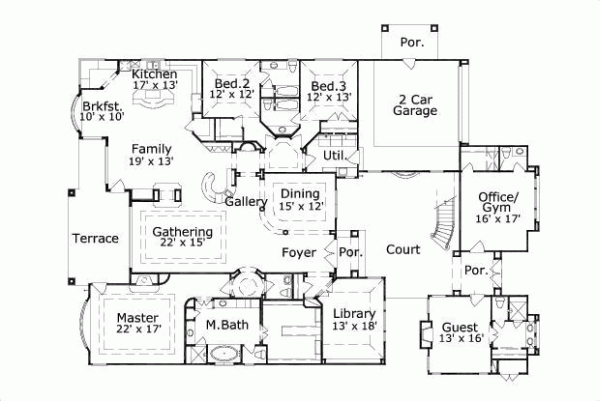 Main Floor Plan: 19-222