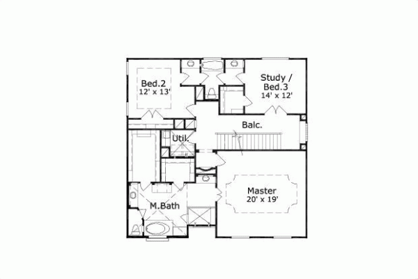 Upper/Second Floor Plan: 19-244